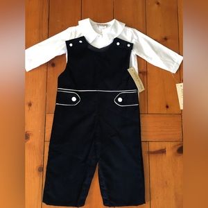 Marco and Lizzy Navy velvet Christmas Jon Jon